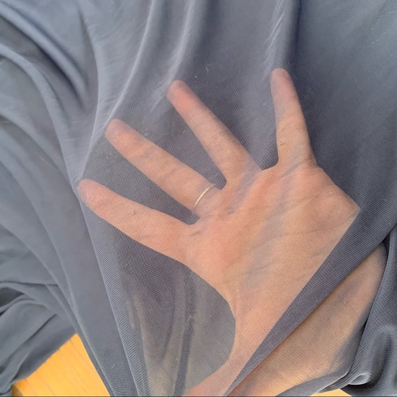 COPY - David's Bridal | Long Marine Blue Navy Mesh Dress F15927 sz 0/2 - Picture 6 of 13